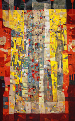 Sonnige Aussichten, 2023, Mischtechnik auf Leinwand, 160 x 100 cm