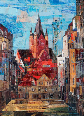 Pauluskirche, 2010, Mischtechnik auf Leinwand, 80 x 60 cm