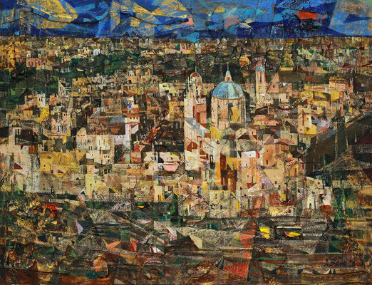Malta Mdina, 2020, Mischtechnik auf Hartfaser, 66 x 86 cm