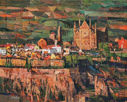 Orvieto, 2017, Mischtechnik auf Leinwand, 40 x 50 cm