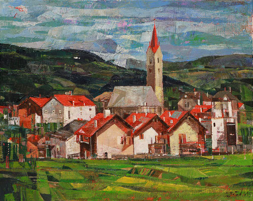 Ansicht Albions, 2015, Mischtechnik auf Leinwand, 40 x 50 cm