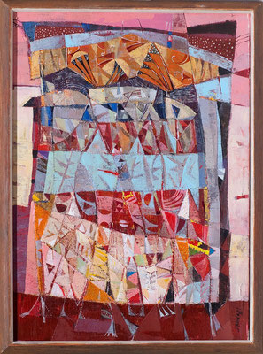 Pavillon, 2009, Mischtechnik auf Leinwand, 70 x 50 cm