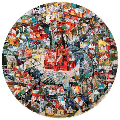 Paulusviertel, 2010, Mischtechnik auf Leinwand, d: 50 cm