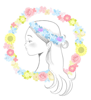 花かんむりの女の子