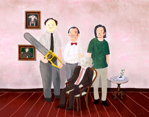 悪魔のいけにえ　映画　イラスト
