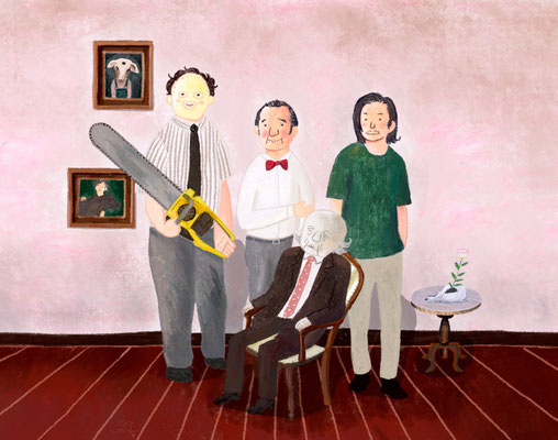 悪魔のいけにえ　映画　イラスト