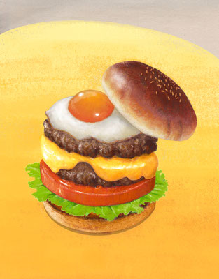 ハンバーガー　イラスト