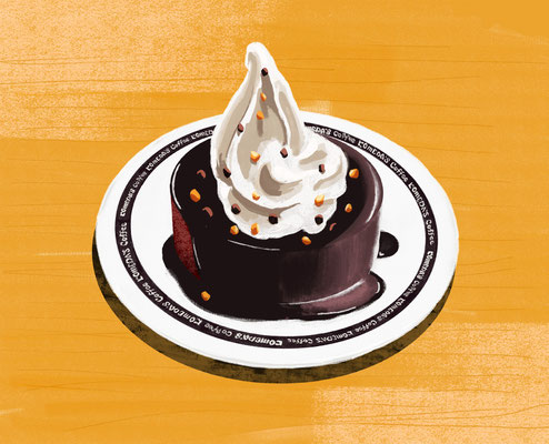 チョコレートの洋菓子　イラスト