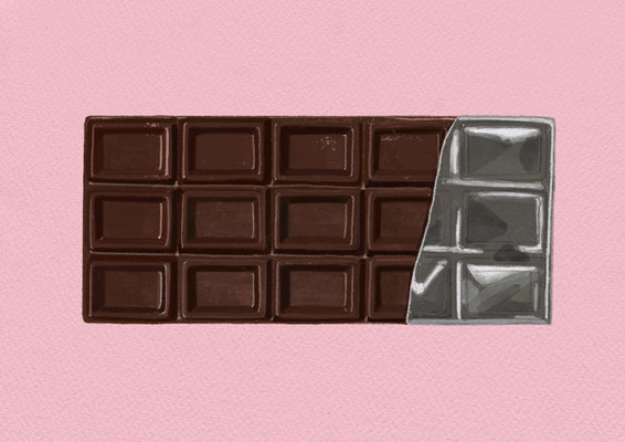 板チョコ、イラスト