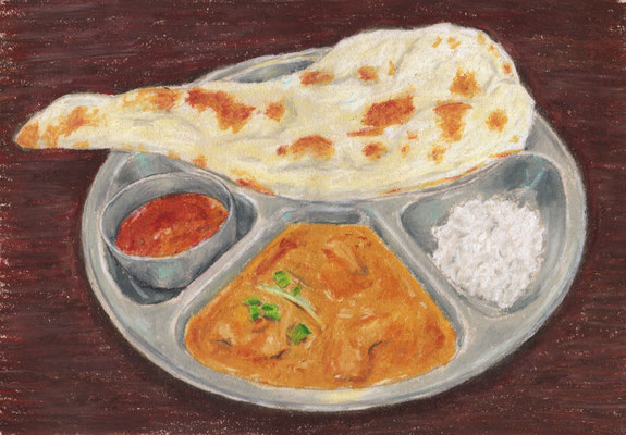 カレーとナン　イラスト
