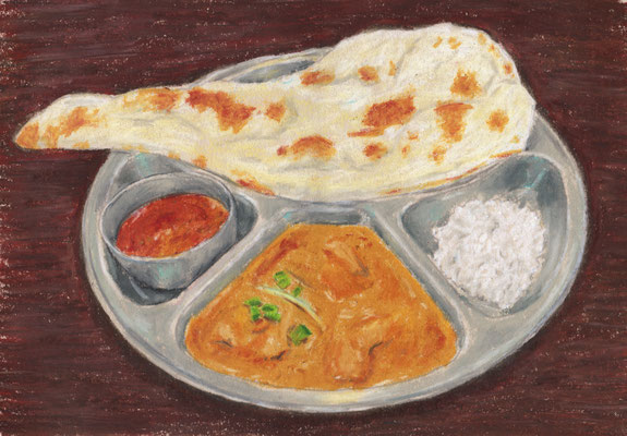カレーとナン　イラスト