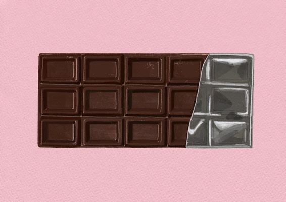 板チョコ、イラスト