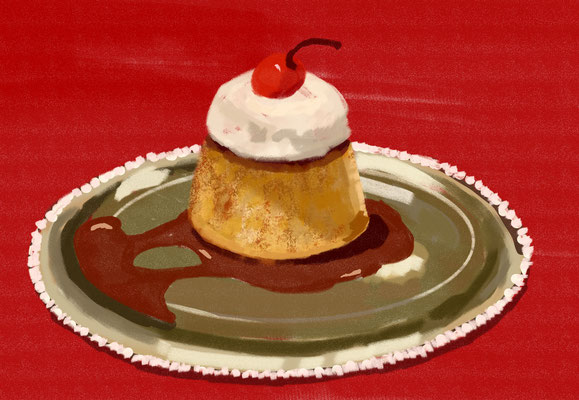 焼きプリン　イラスト