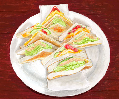サンドウィッチ　イラスト