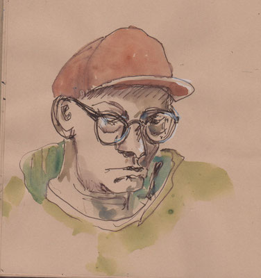 Mann in der S-Bahn
