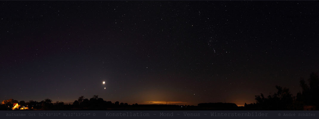 Mond Venus - Aufgang Osten