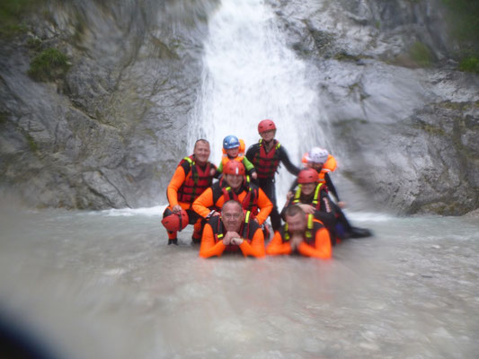 Eine Pause am Stamser Wasserfall