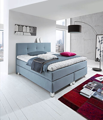 WELCON Rockstar Boxspringbett in blau
