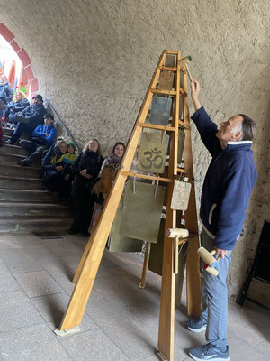 9. Campana Festival der Klänge Schloss Rochsburg, Eröffnung Martin Bläse, Glockenturm