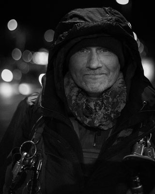 André, homeless Newspaperman, 2025