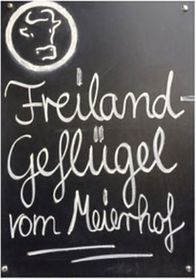 Freiland Geflügel vom Meierhof: vertrauensvoll, natürlich, bäuerlich