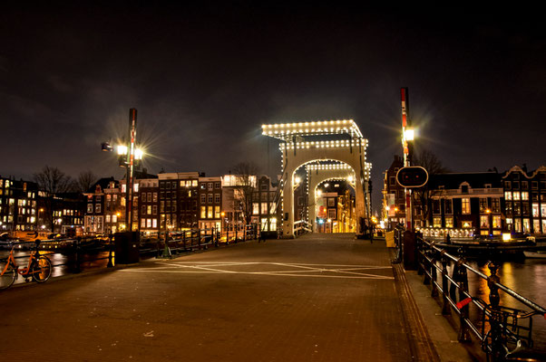 Magere brug (bridge) in Amsterdam, the Netherlands