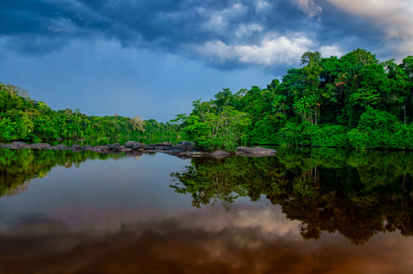 Cloudy weather at Dan Paati in Suriname