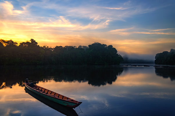 Sunrise at Dan Paati in Suriname