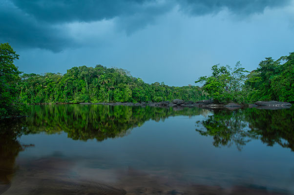 Cloudy weather at Dan Paati in Suriname