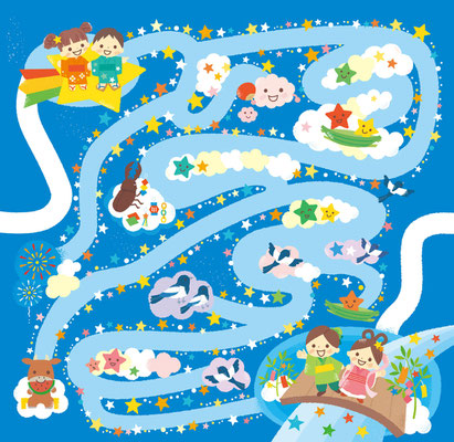 なかよしメイト　表４迷路　2010年度連載　イラスト