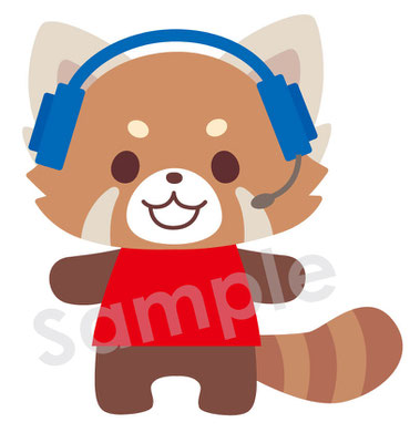 ゲーマーのレッサーパンダ　コンペ用