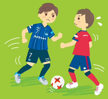 ひかりのくに　似顔絵カット　遠藤保仁選手