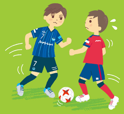 ひかりのくに　似顔絵カット　遠藤保仁選手