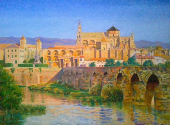 Vista  de Córdoba-Oleo sobre lienzo/ Skyline of Cordoba-Oil on canvas