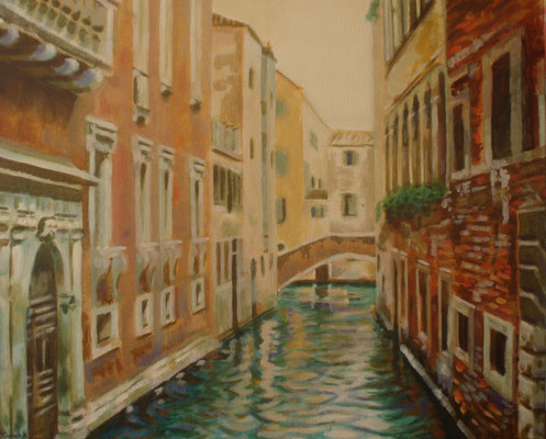 Tarde en Venecia-Oleo sobre lienzo/ Afternoon in Venice-Oil on canvas