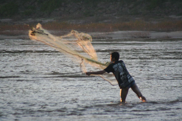 Fisherman at Mekong River - Luang Prabang