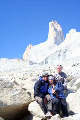 Mewes, Astrid and me at Torre Sur - Torres del Paine National Park