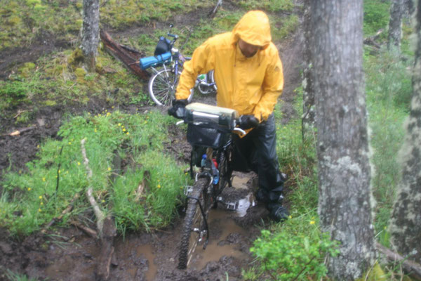 Sloshing through muddy paths - In the middle of nowhere