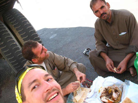 Having lunch with two truck drivers - Syria