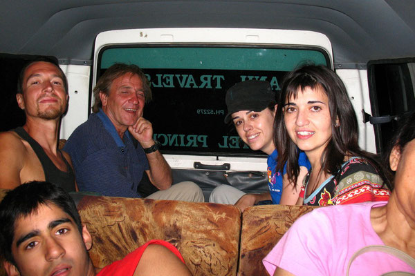 Me, Tony, Maria and Christina heading for Sam Sand Dunes - Rajasthan