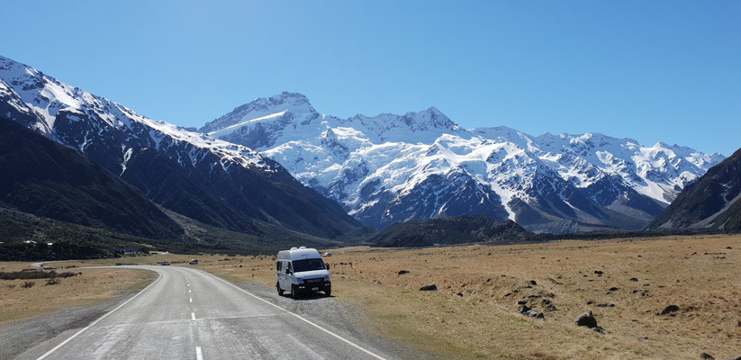 Road to Mount Cook Village - South Island