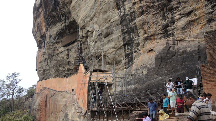 Climbing Sigiriya - Central Sri Lanka