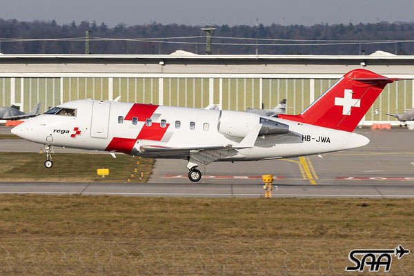 HB-JWA, Bombardier Challenger 650, Rega Schweizerische Rettungsflugwacht, 12.12.2025, Lutz Lehmann