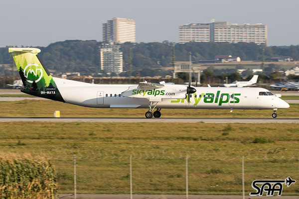 9H-MAYA, Bombardier DHC-8-402Q, SkyAlps, 19.09.2024, Lutz Lehmann