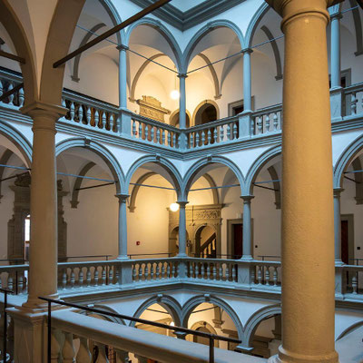 Der Lichthof im Ritterschen Palast heute. (Bild: Kanton Luzern)