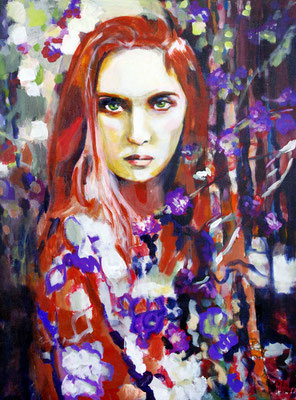 Stephanie Nückel   Morgain    80 x 60 cm    Acryl auf Leinwand      2016 (sold)