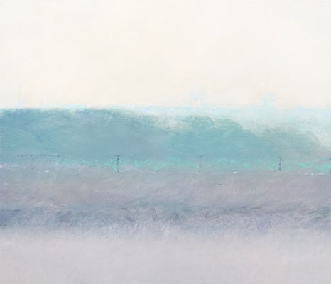 "東の段丘"  456x530mm.  oil on panel. 2024｜private collection