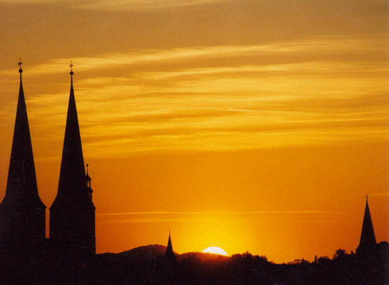 Sonnenuntergang in Quedlinburg