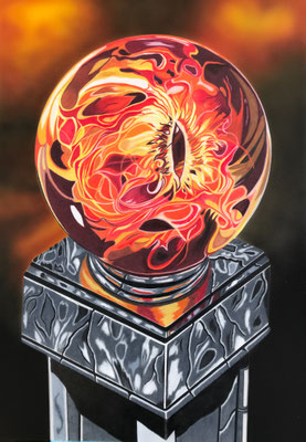 Eye of Sauron: Luminance / Prismacolor Premier / Polychromos on Fabriano Artistico 300g 35.5x51cm