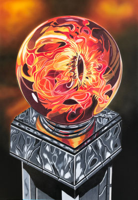 Eye of Sauron: Luminance / Prismacolor Premier / Polychromos on Fabriano Artistico 300g 35.5x51cm
